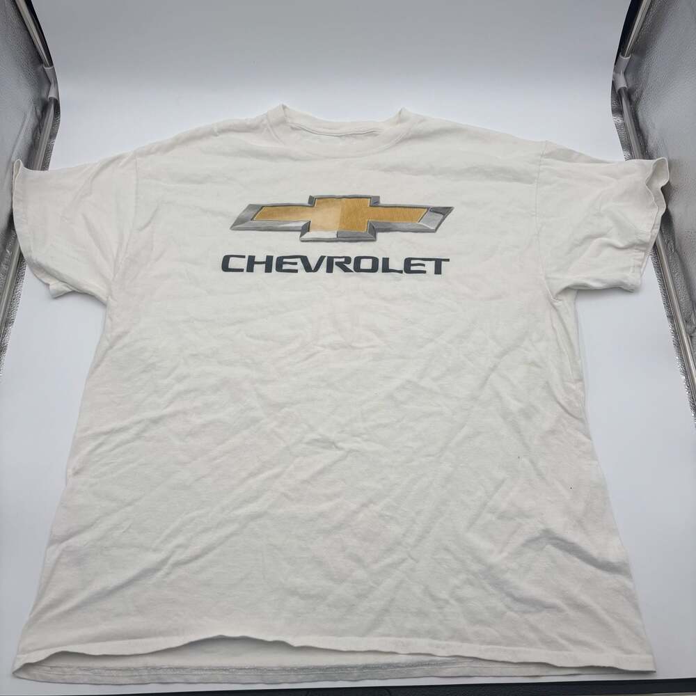Chevrolet Gold Bowtie Logo White T-Shirt
